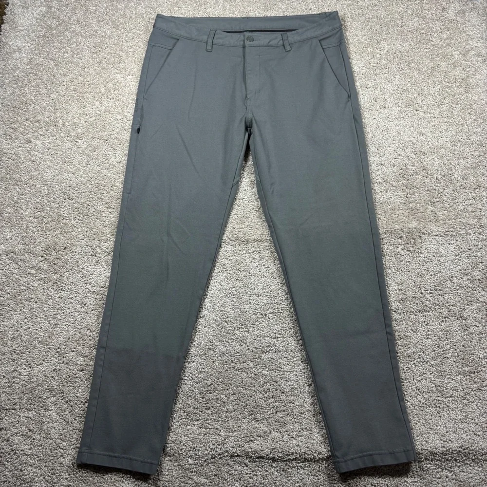 BYLT Premium Basics‎ Everyday Pant 2.0 Mens XL Gray Slim Tapered Performance